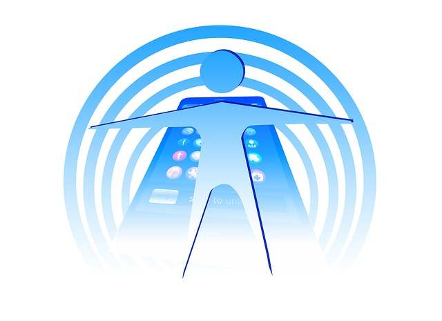 Картинка Человек в поле воздействия излучений от WiFi 